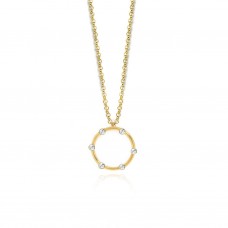 Collar Plata Chapada Círculo